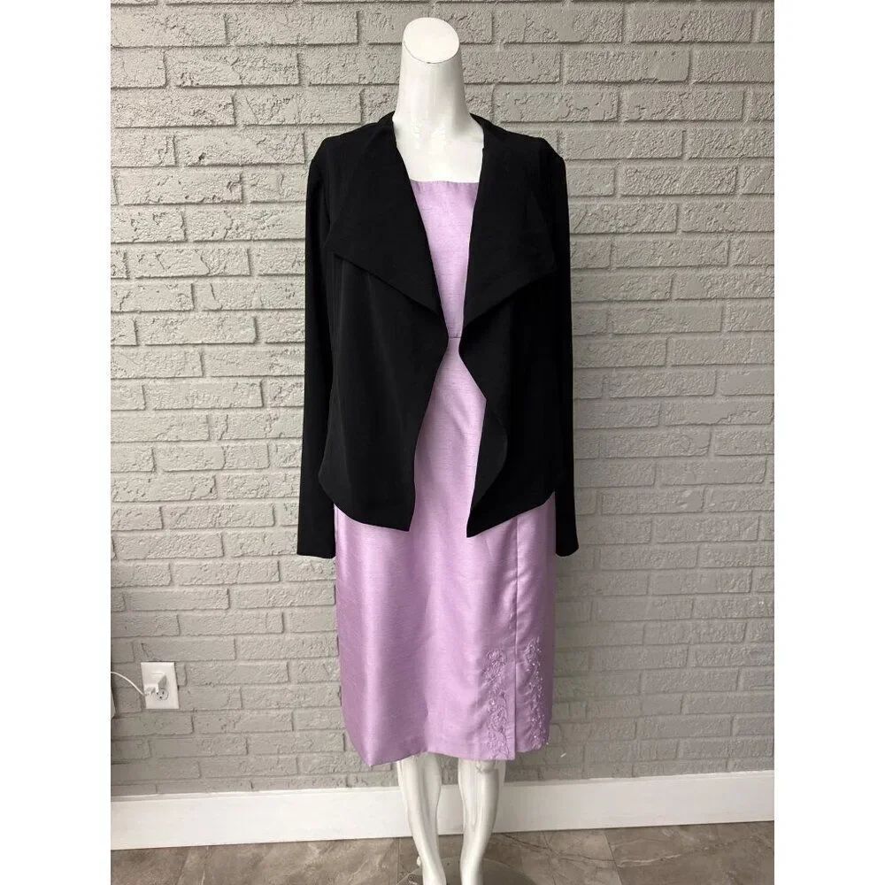 Tahari Women Black Open Front Blazer Size 4